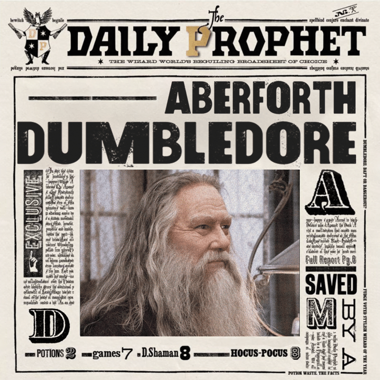 Aberforth dumbledore on the cover of the daily prophet